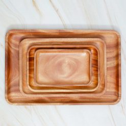 Khay gỗ chữ nhật nguyên khối - Gỗ xà cừ, nhiều size 14 Khay go chu nhat nguyen khoi 1